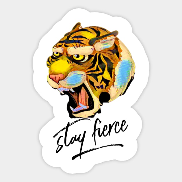 Stay Fierce (tiger) Sticker by PersianFMts